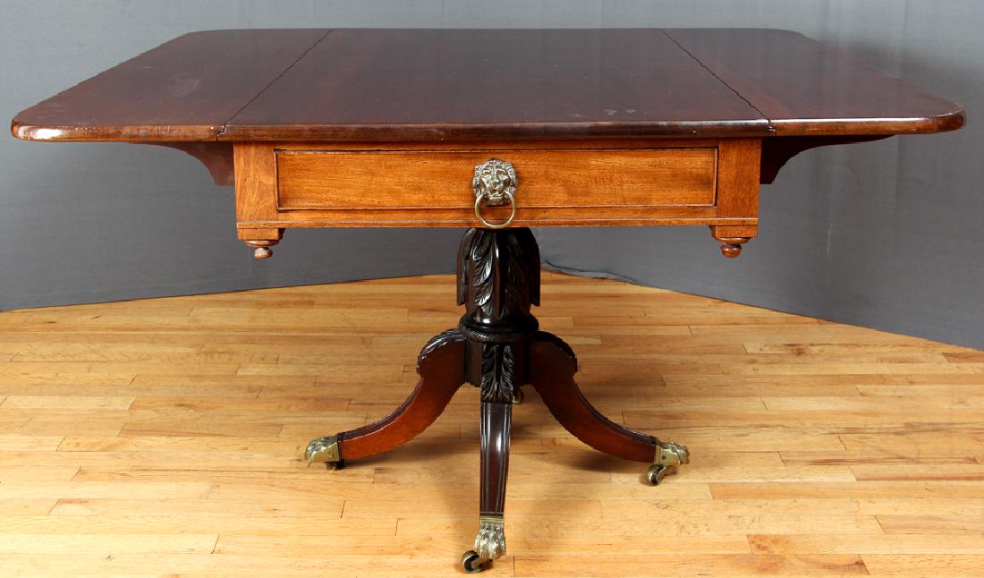 Antique Empire Drop Leaf Table w/Drawer (1 of 8)