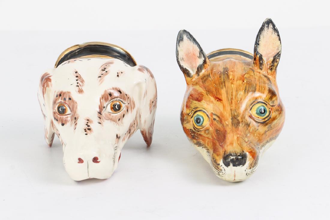 two antique ceramic Stirrup Cups (1 of 11)