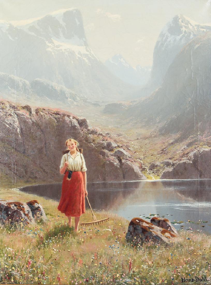 Hans Dahl painting Young Maiden in Fjord (1 of 10)