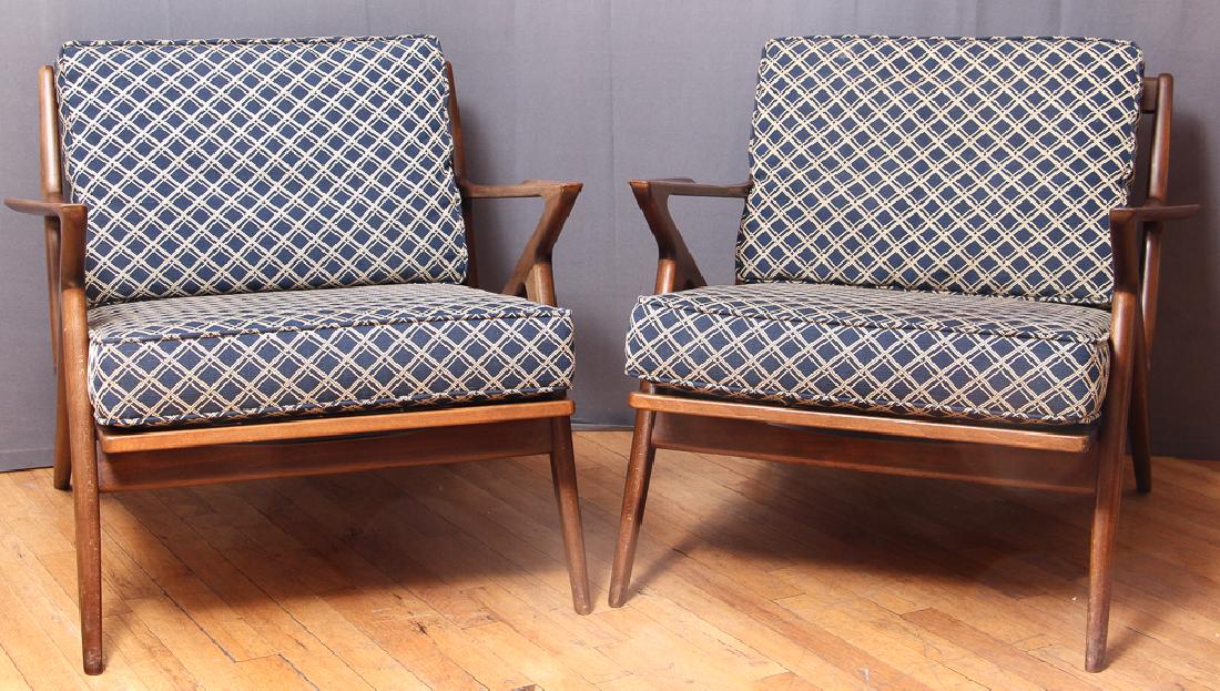 Pair Poul Jensen Selig Z Lounge Chairs, c. 1965 (1 of 5)