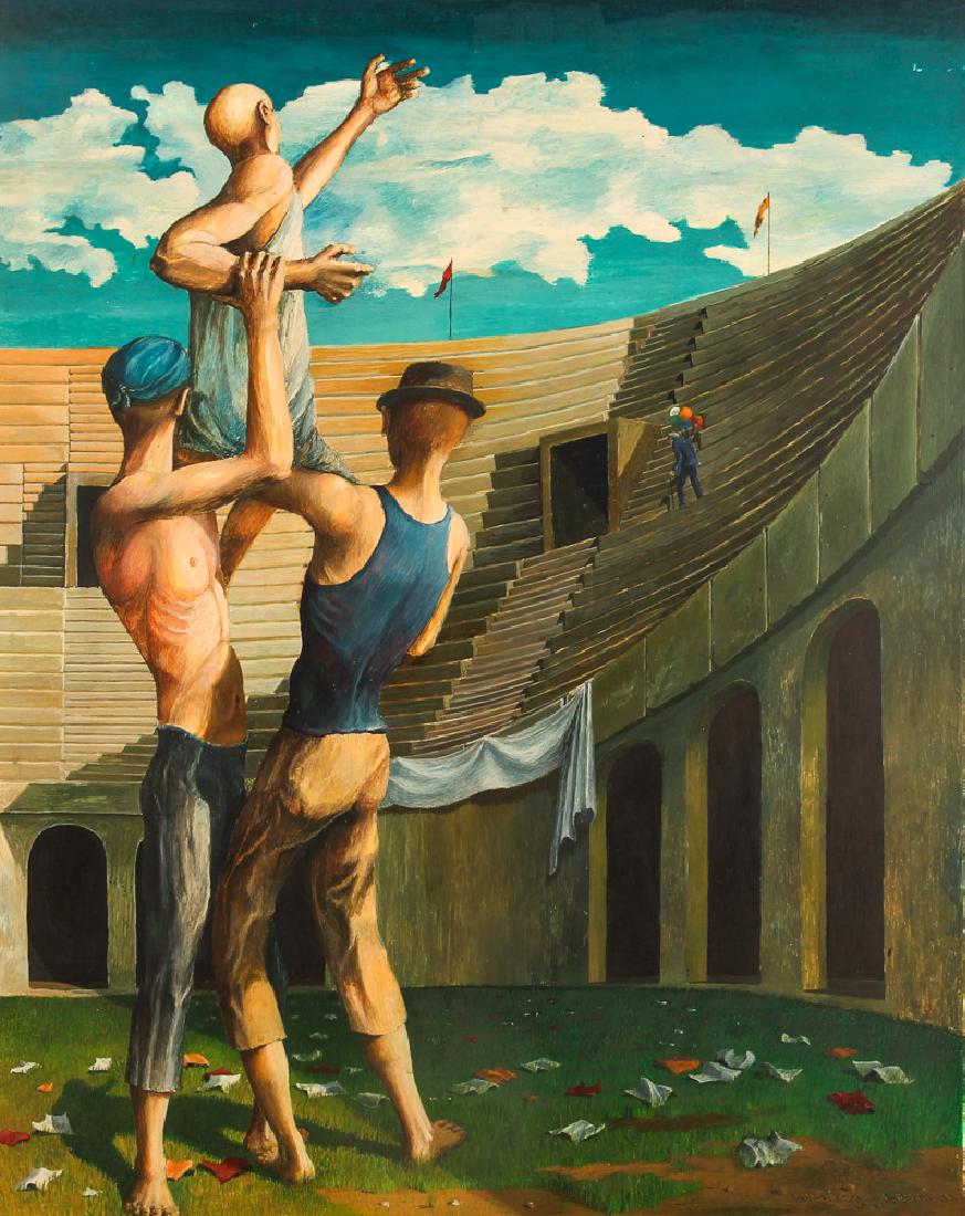Walter Bedel magic realist painting Fate of the Hero (1 of 13)