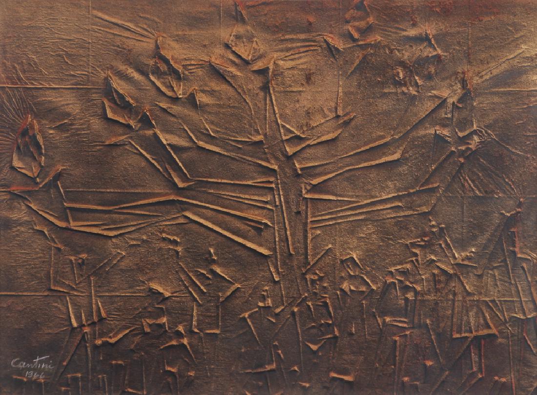 Virgil Cantini painted relief The Tree of Life (1 of 7)