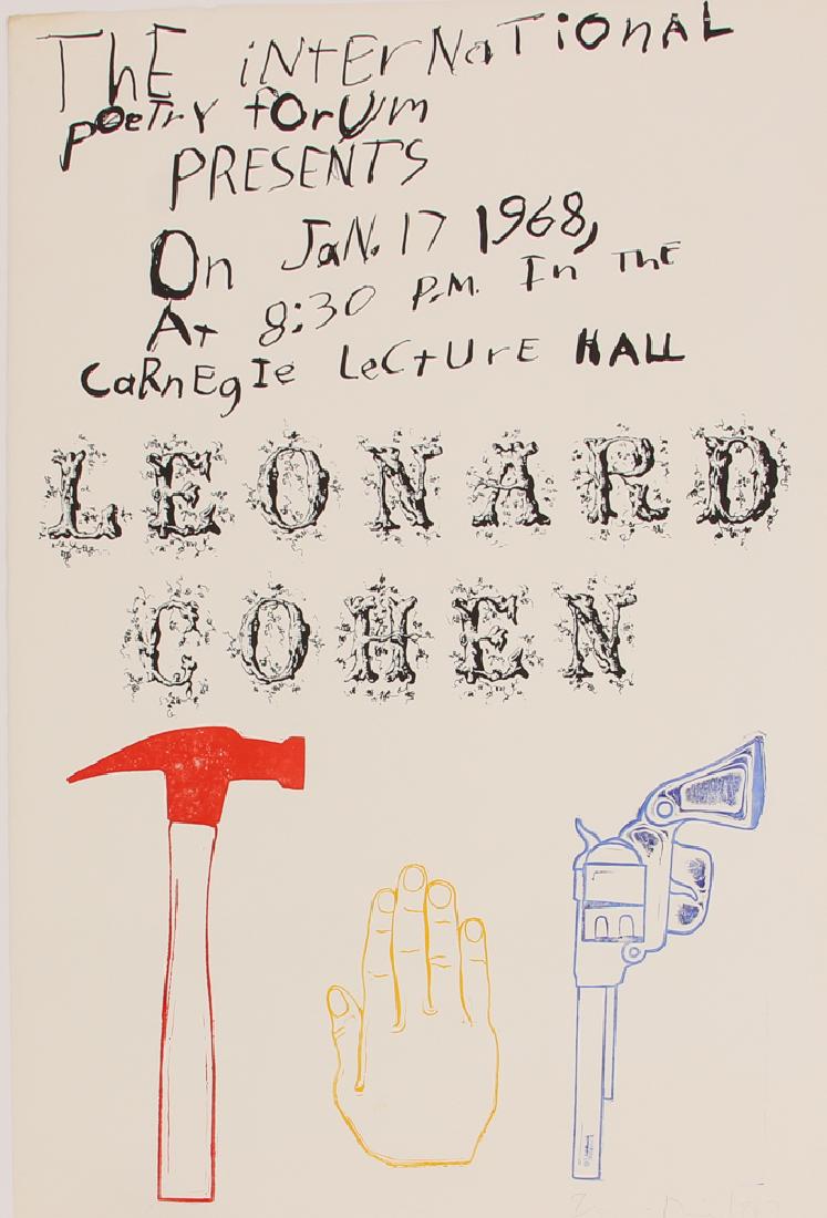 Jim Dine Leonard Cohen Poetry Forum Signed Poster (1 of 6)