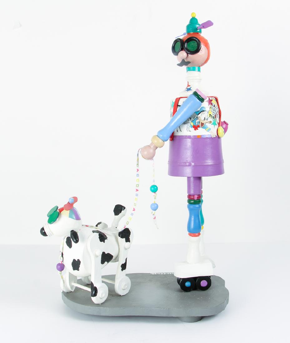 George Wazenegger Assemblage "Man on Skate with Spot" (1 of 8)