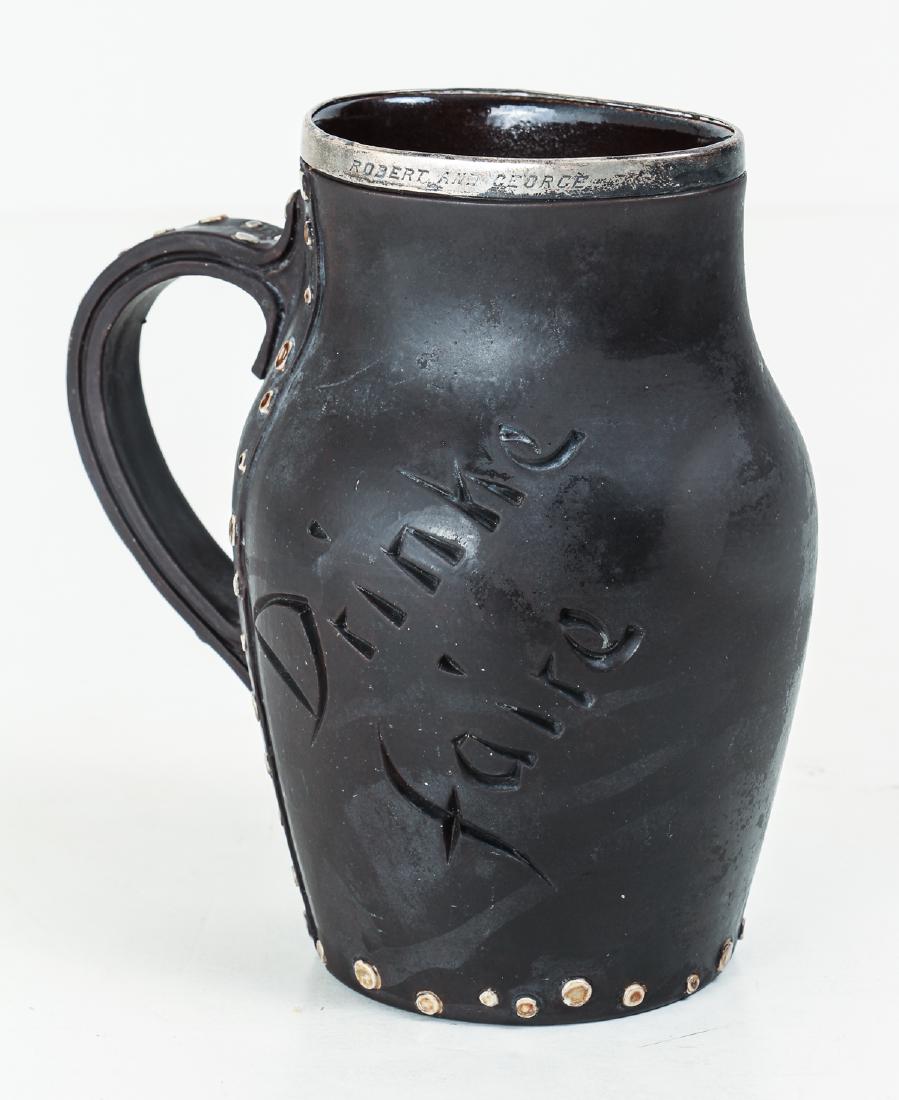 Doulton Lambeth simulated leatherware Motto Jug (1 of 7)