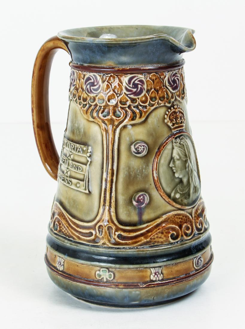 Doulton Lambeth Jug Commemorating the Life of Queen (1 of 8)