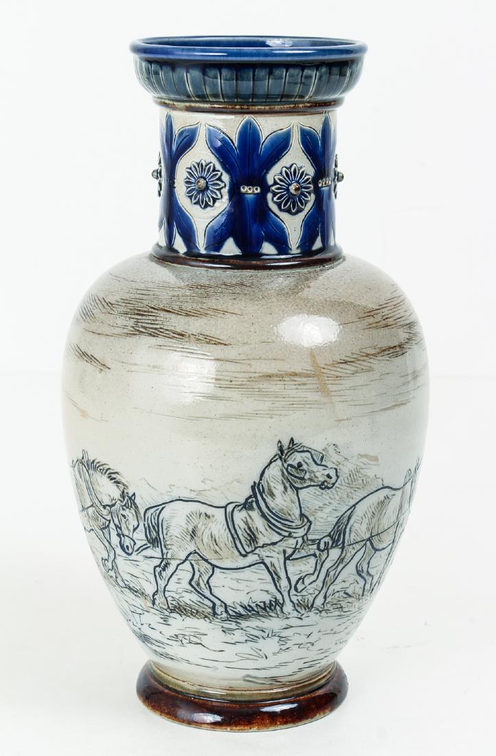 Doulton Lambeth Hannah B. Barlow Draft Horse Vase (1 of 7)