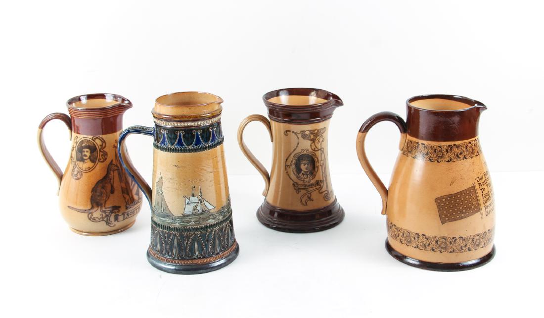 4 Doulton Lambeth Jugs America, South Africa, Boer War (1 of 14)