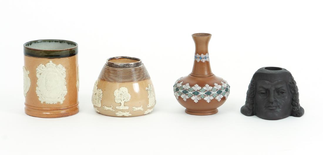 4 Doulton Lambeth smalls Match strike, Holder small cup (1 of 12)