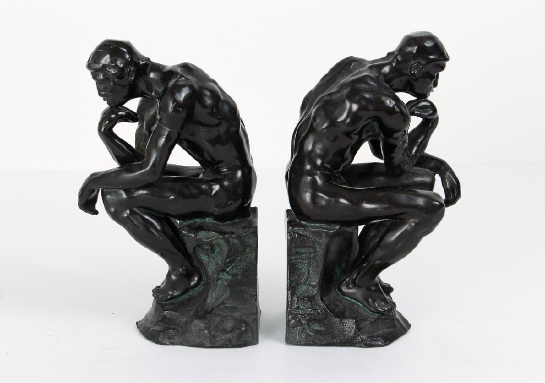 Pair of Bronze Finished Pot Metal Bookends (1 of 7)