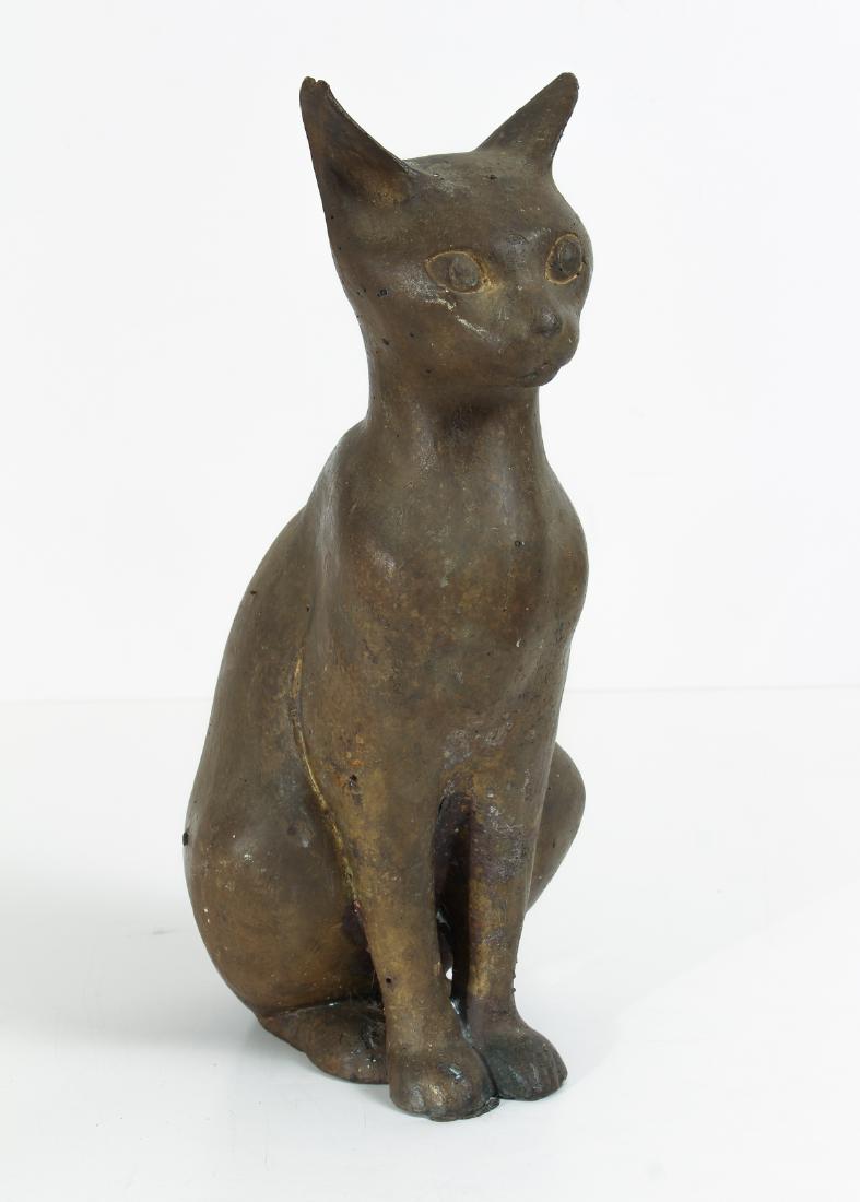 Folk Art Bronze Cat in the Egyptian Style (1 of 5)