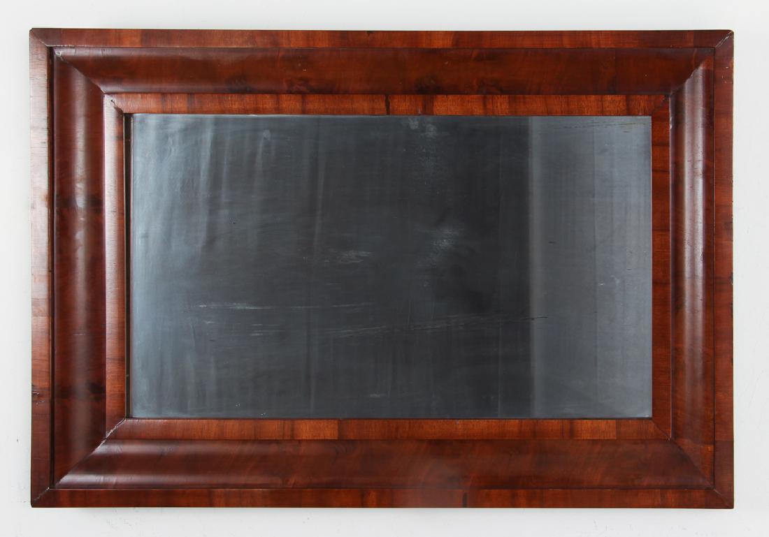 Antique Empire Mahogany Ogee Veneer Mirror (1 of 5)