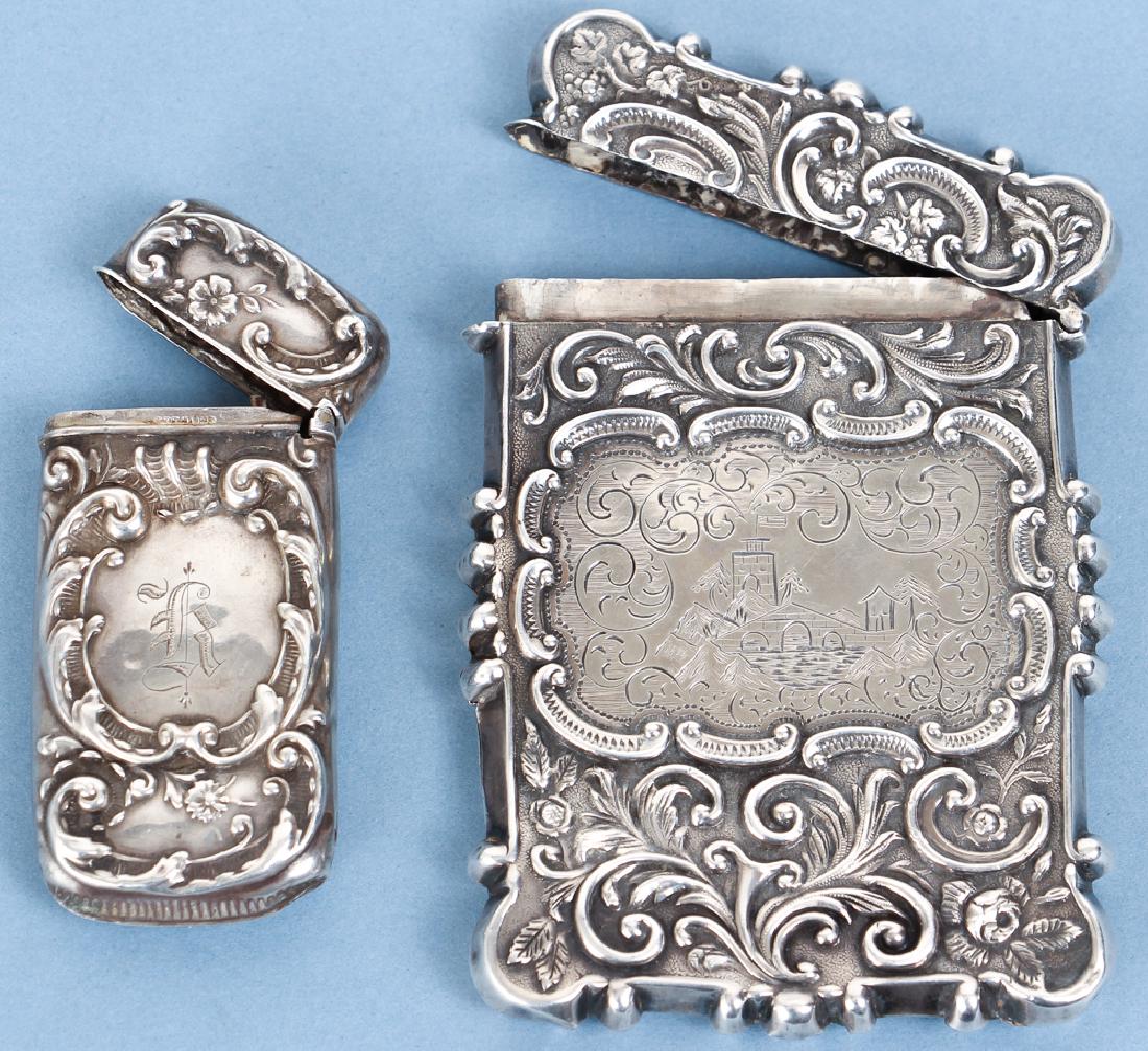 Two Sterling Silver Items inc a Card Case (1 of 9)