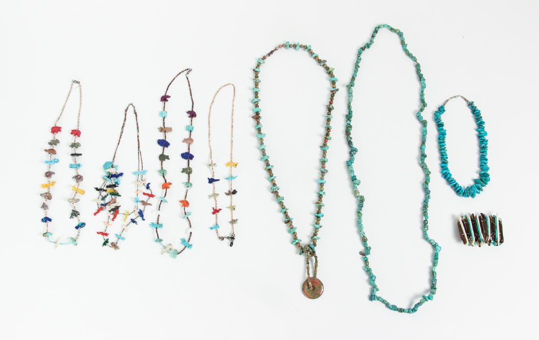 Large Group of Turquoise Jewelry Including Zuni (1 of 10)