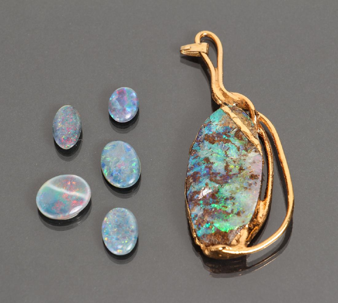 Group of Loose Opals and Related Pendant (1 of 4)