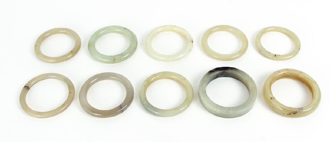 Ten Chinese Jade or Nephrite Bracelets (1 of 11)