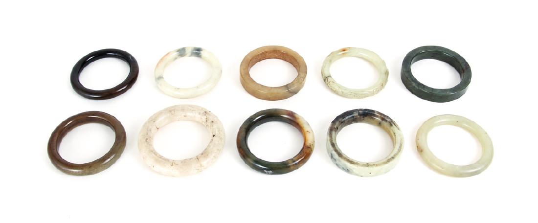 Ten Chinese Jade or Nephrite Bracelets (1 of 11)