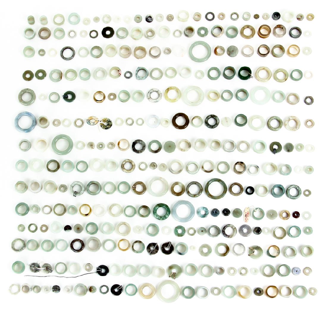 Large Group Chinese Jade and Nephrite Bi Discs (1 of 13)