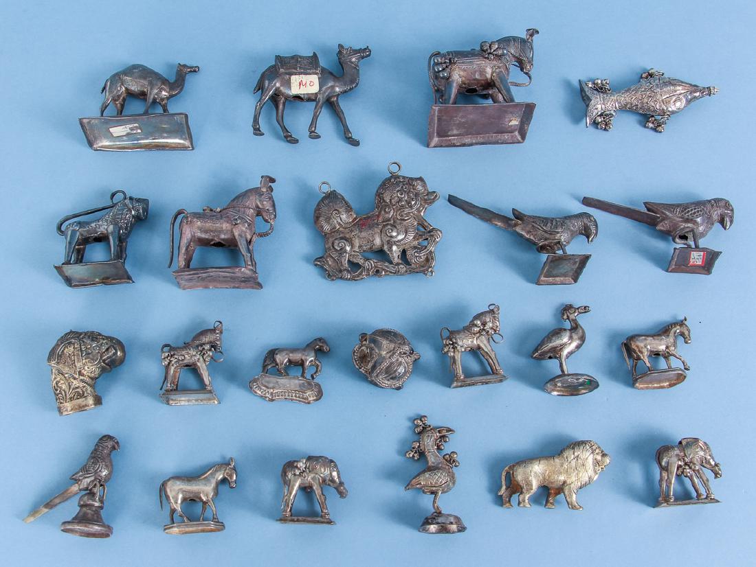 Twenty Two Antique Chinese Silver Animals (1 of 12)