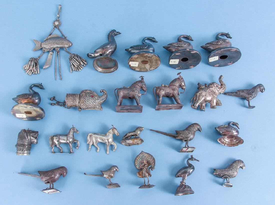 Twenty Two Antique Chinese Silver Animals (1 of 12)