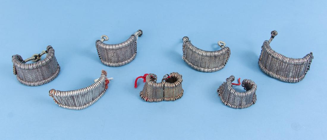 Seven Antique Indian Silver Bracelets (1 of 9)