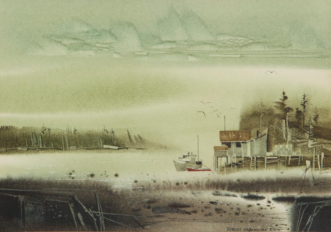 Two Robert Eric Moore Maine Watercolors (1 of 10)