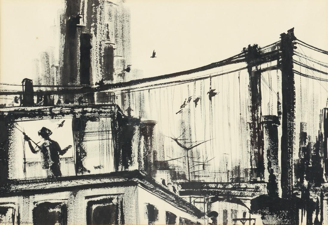 Florence Chernoff Pittsburgh Themed Watercolor (1 of 7)