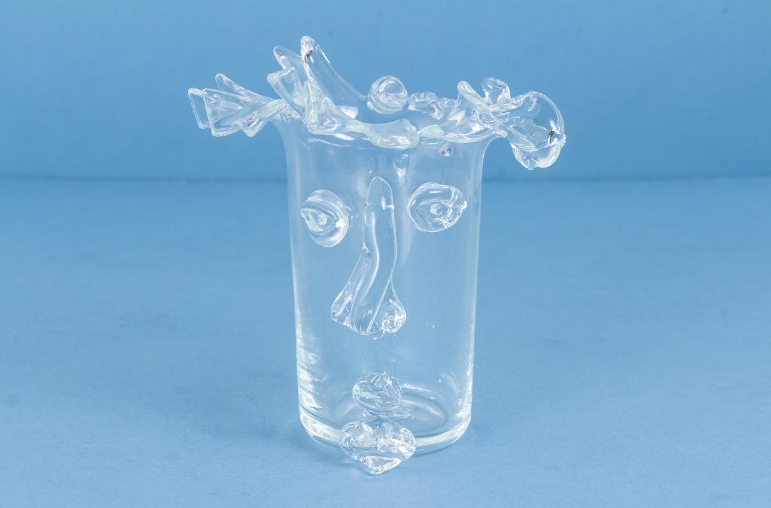 Unusual Art Glass Vase Manner of Picasso (1 of 5)