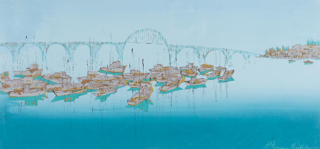 R. Freeman Worthley framed serigraph (1 of 8)