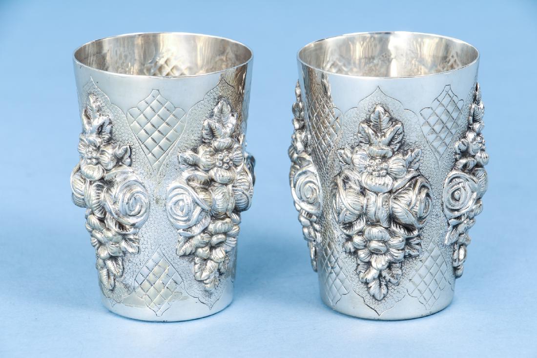 Two Repousse Sterling Kiddush Silver Cups (1 of 6)