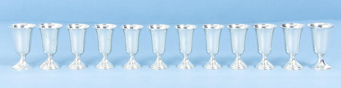 Twelve Sterling Silver Cordials (1 of 6)