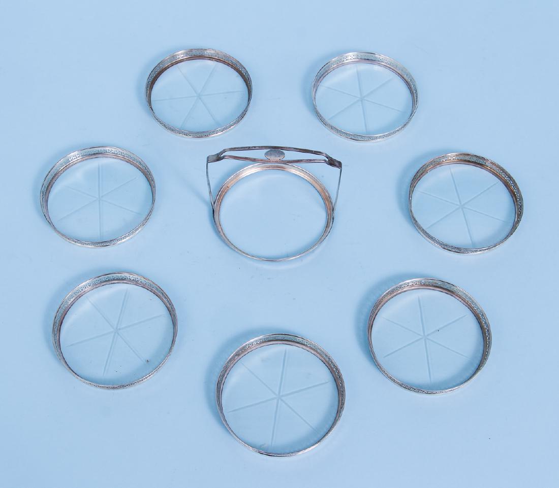 Webster Sterling and Crystal Coaster Set (1 of 7)