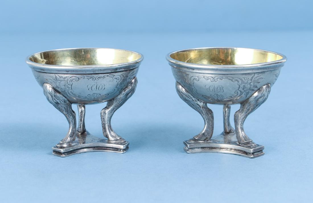 Pair of American Coin Silver Salt Cellars (1 of 6)