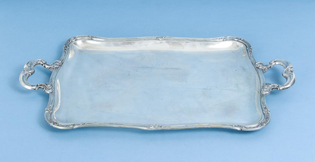 Large .800 European Silver Handled Serving Tray (1 of 7)