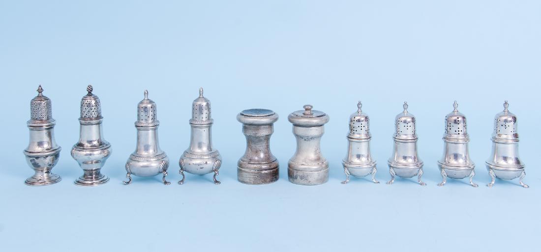 Group of Sterling Silver Salt and Pepper Shakers (1 of 9)