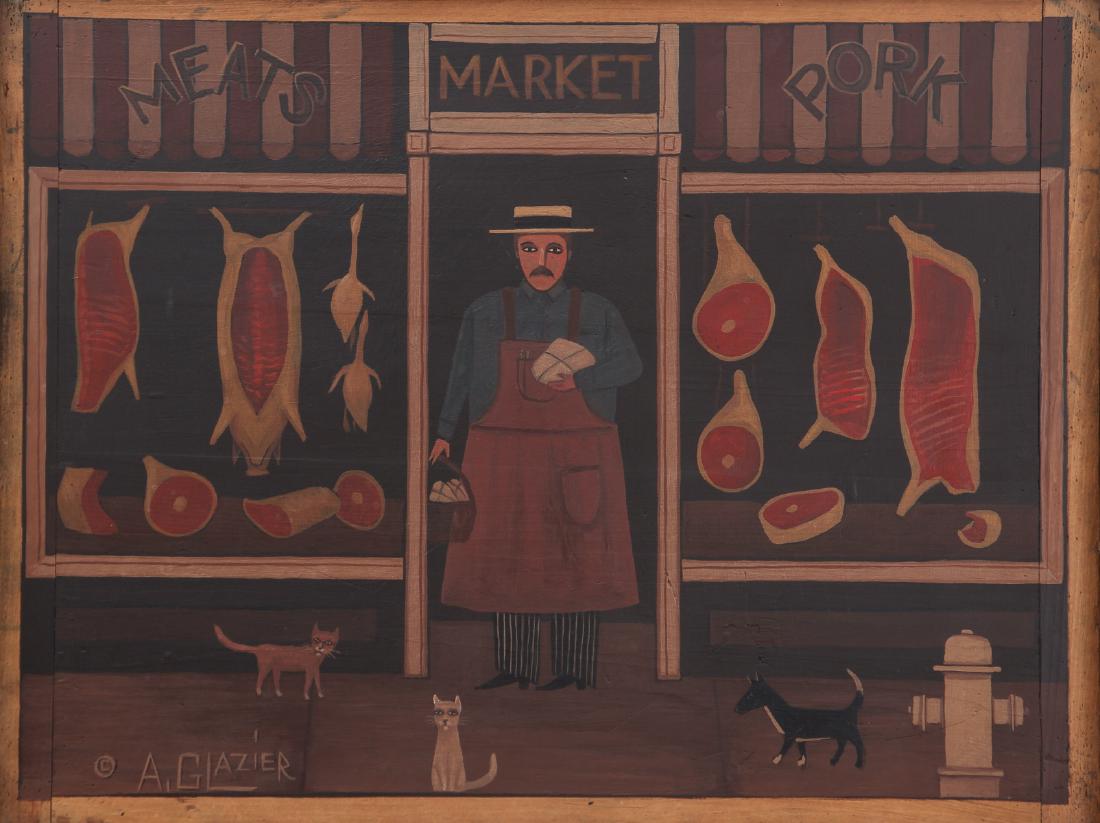 A Glazier Naïve painting Butcher Shop (1 of 8)