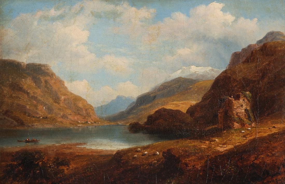 Russell Smith 1860 oil Ruins on Highland Lake (1 of 8)