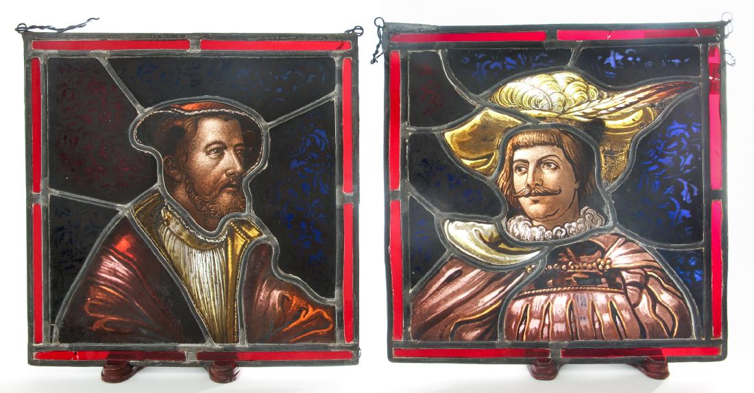 Antique Stained Glass Windows w Renaissance Gentleman (1 of 7)