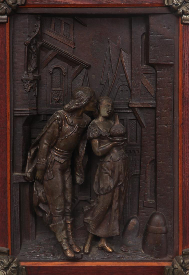 Antique Bronze Plaque with Oak Frame and Bronze Mounts (1 of 6)