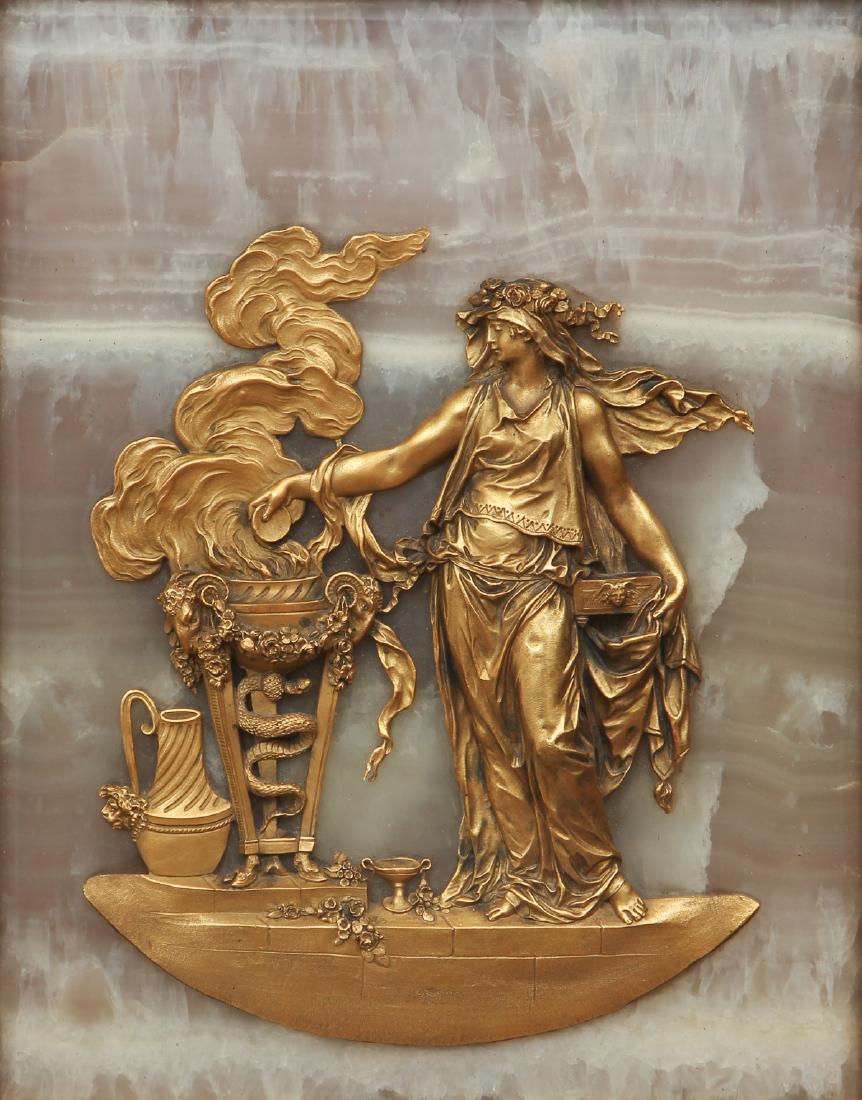 Gilt Bronze and Onyx Plaque (1 of 7)