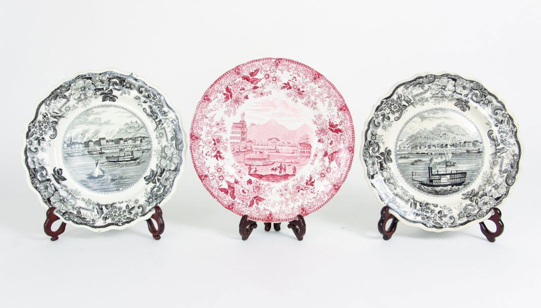 Three Staffordshire Pieces showing Pittsburgh (1 of 11)