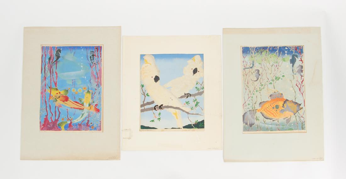 3 Francis Revesz Ferryman color stencil prints (1 of 13)