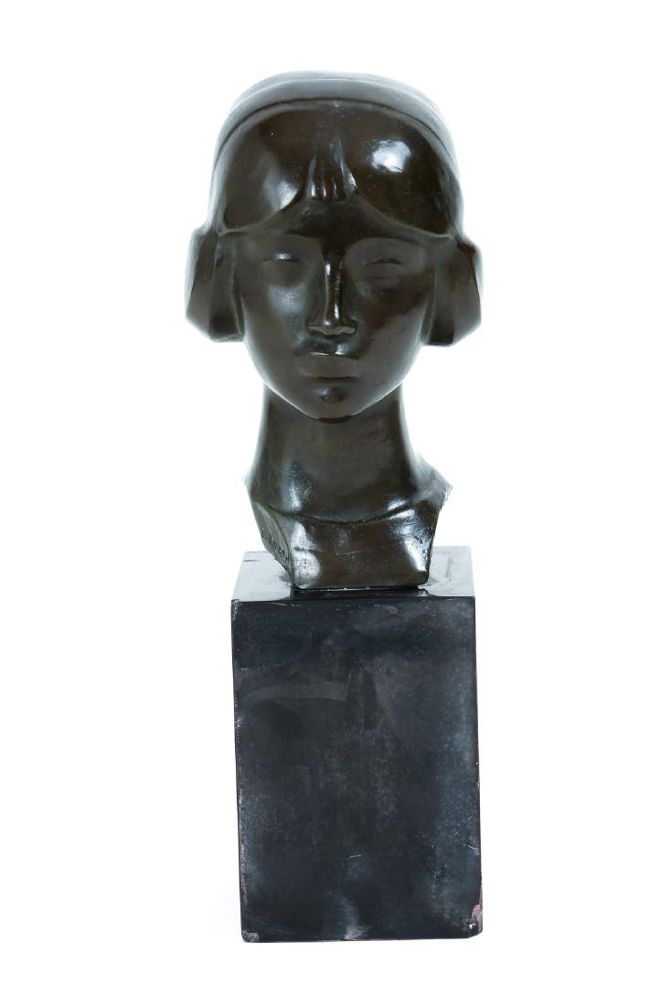 Jeanne Jozon Art Deco Bust of Young Lady (1 of 6)