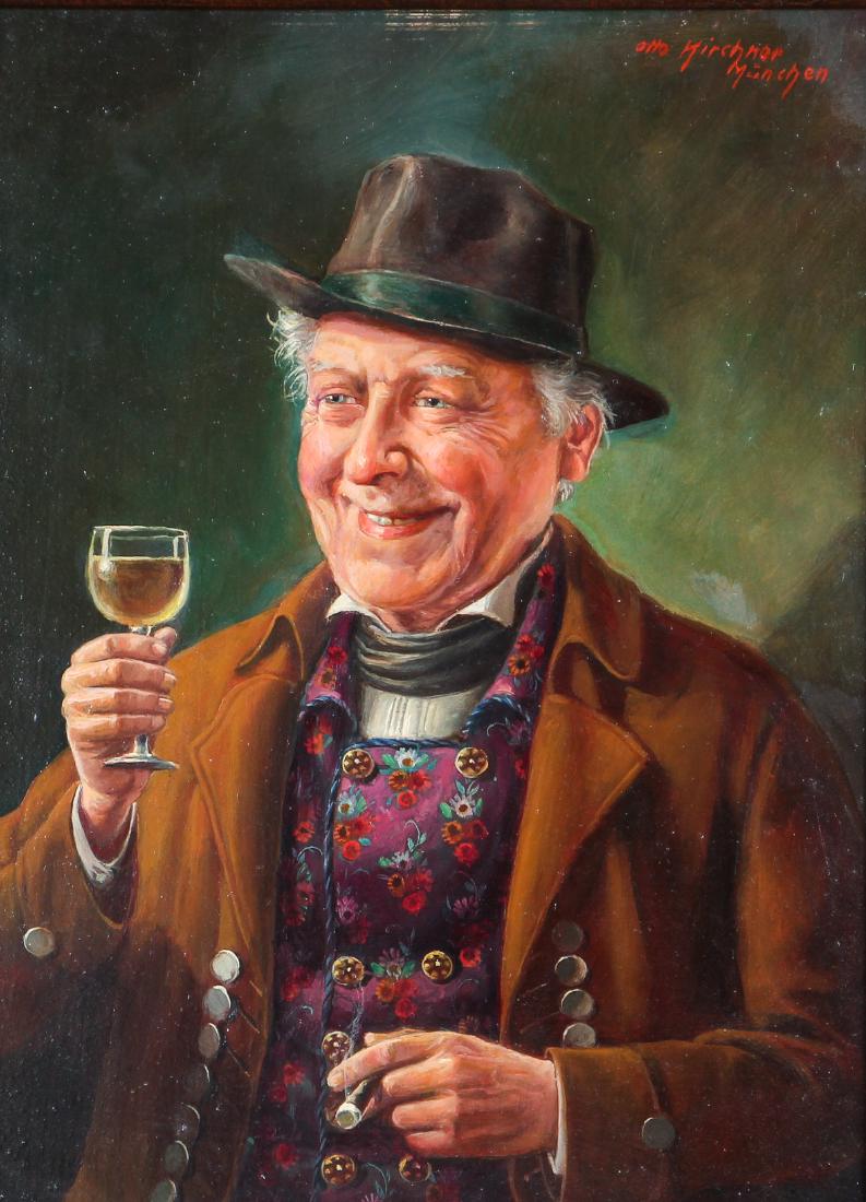 Otto Kirchner Man Drinking Painting on Panel (1 of 7)