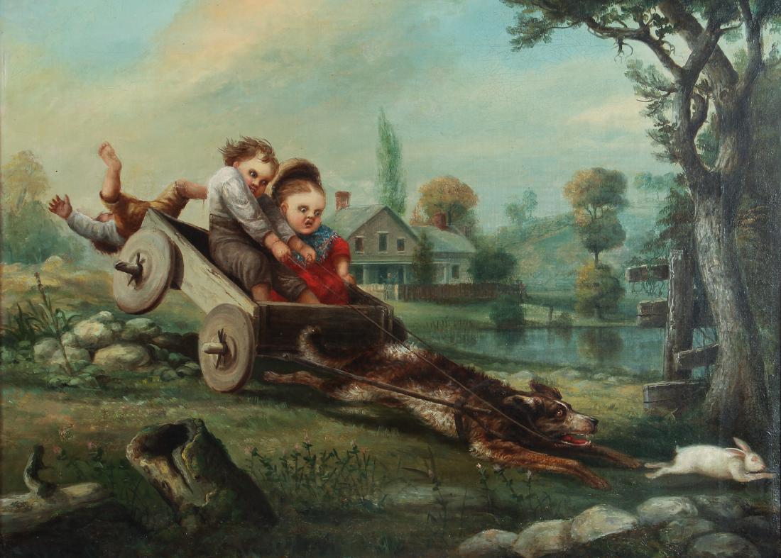 Archibald Willard Unfortunate Cart Ride Painting (1 of 8)