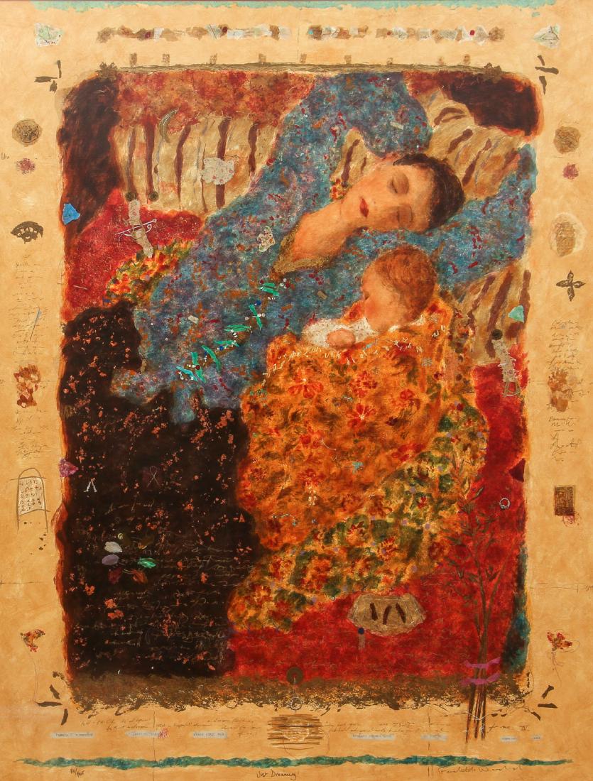 Roy Fairchild-Woodard 1999 serigraph Just Dreaming (1 of 10)