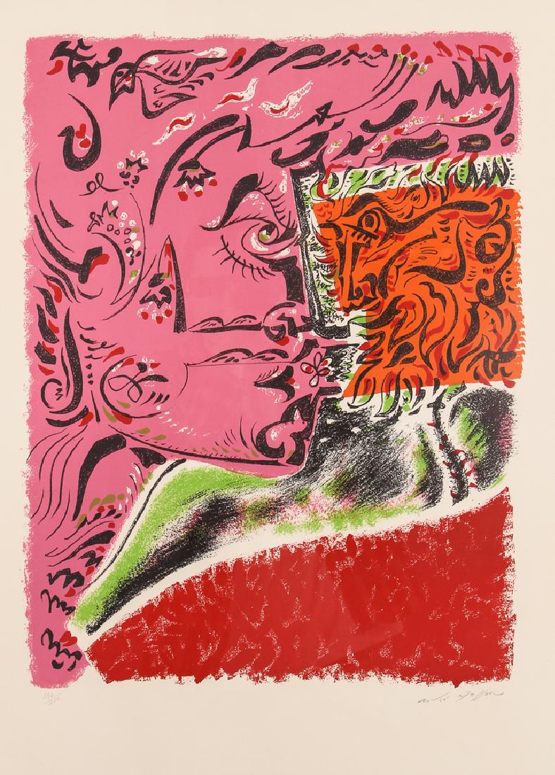 Andre Masson Untitled (Visage) signed lithograph (1 of 7)