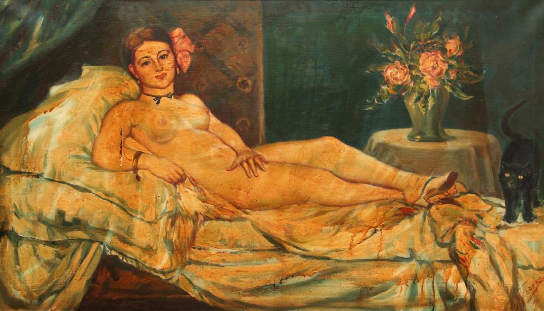 Vincent Nesbert After Manet Gas Light Club Painting (1 of 7)