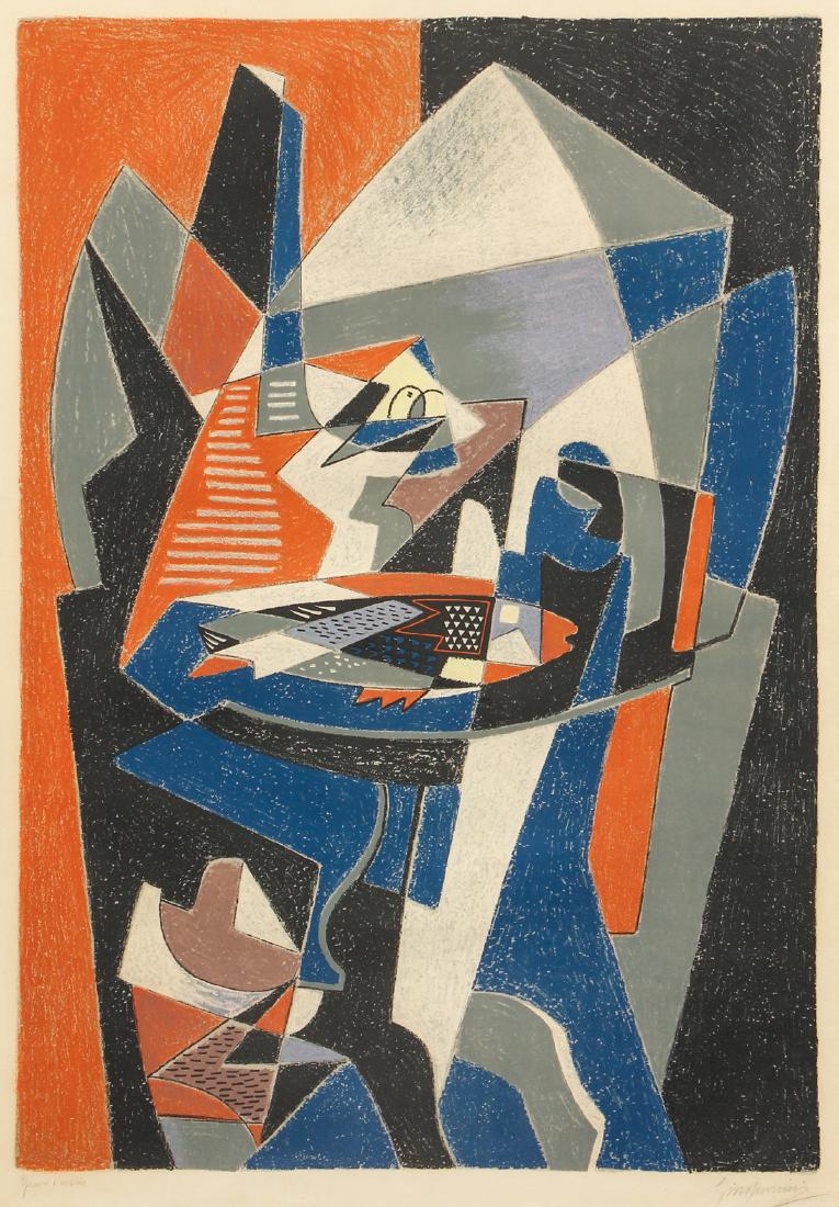 Gino Severini 1955 orig lithograph Still Life (1 of 8)