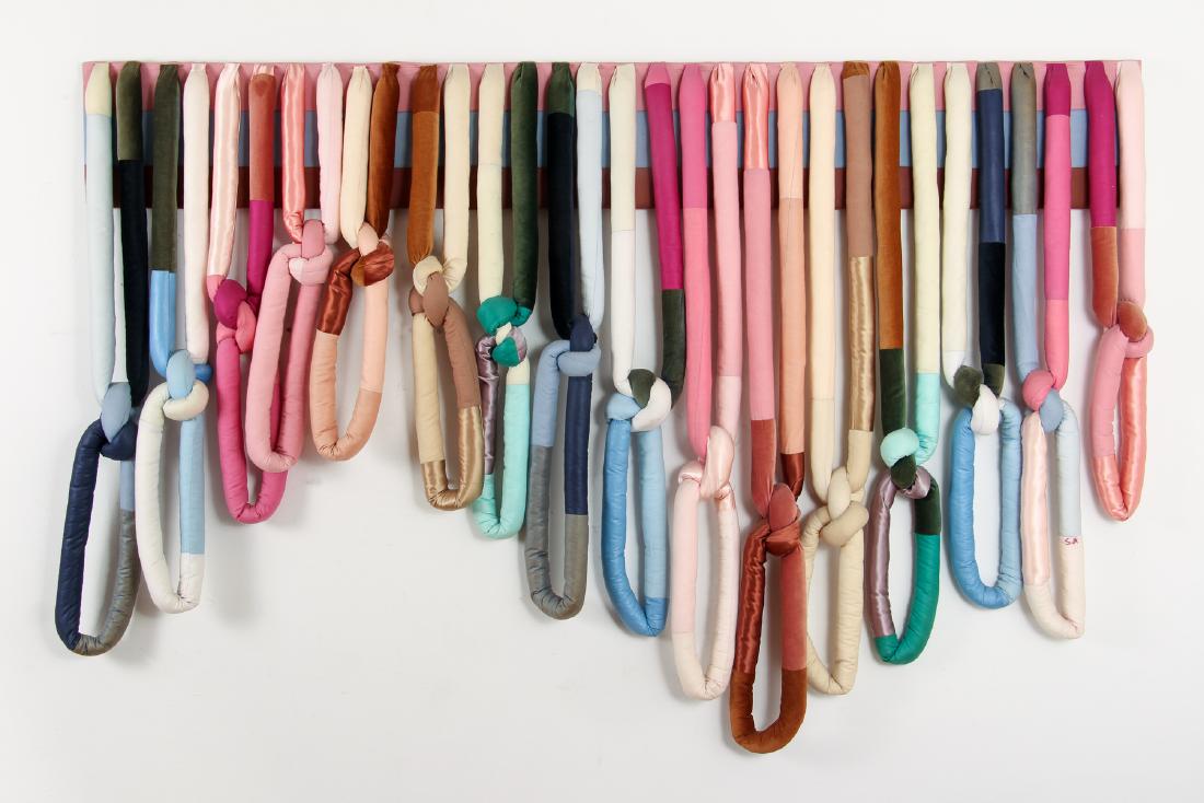 Louise Silk Abstract Fabric Wall Construction (1 of 5)